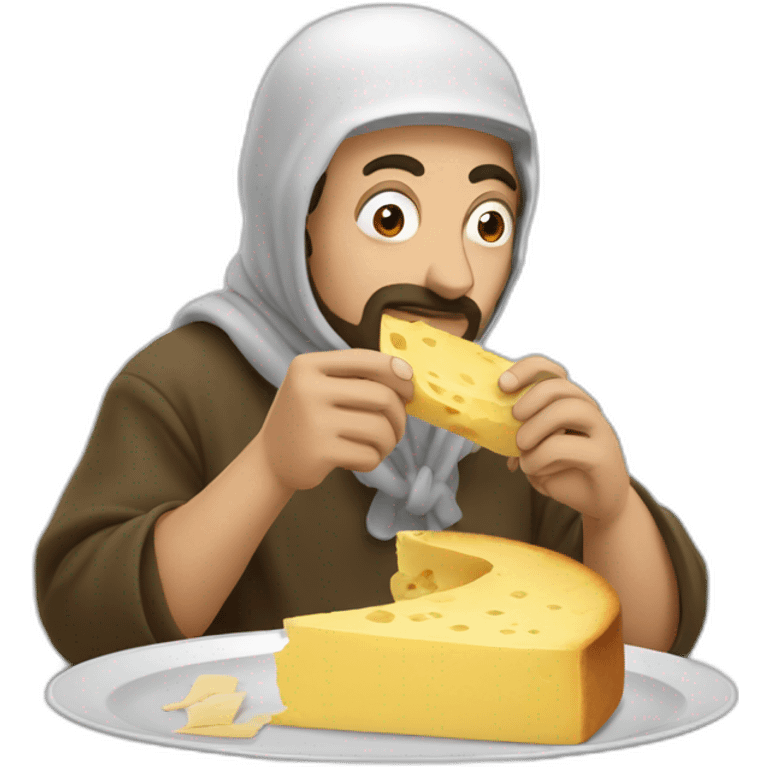 Musulman eating meule de comté emoji