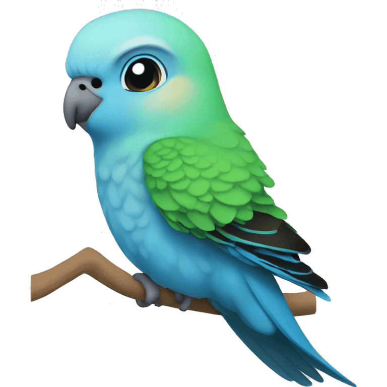 Blue budgerigar emoji