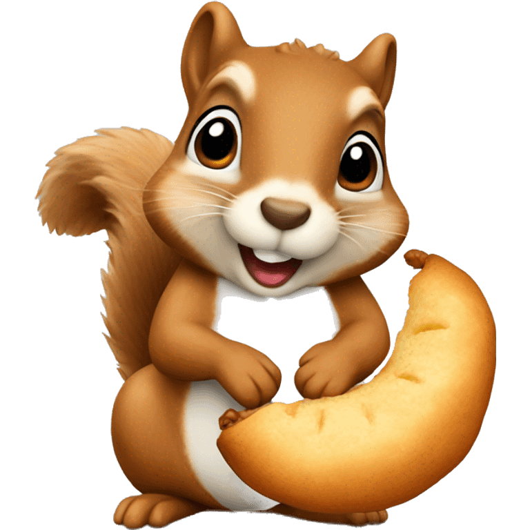 squirrel with empanada emoji