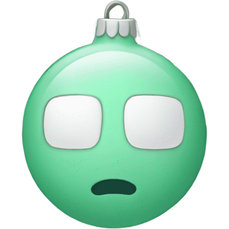 Pastel Green ornament with winter pin  emoji