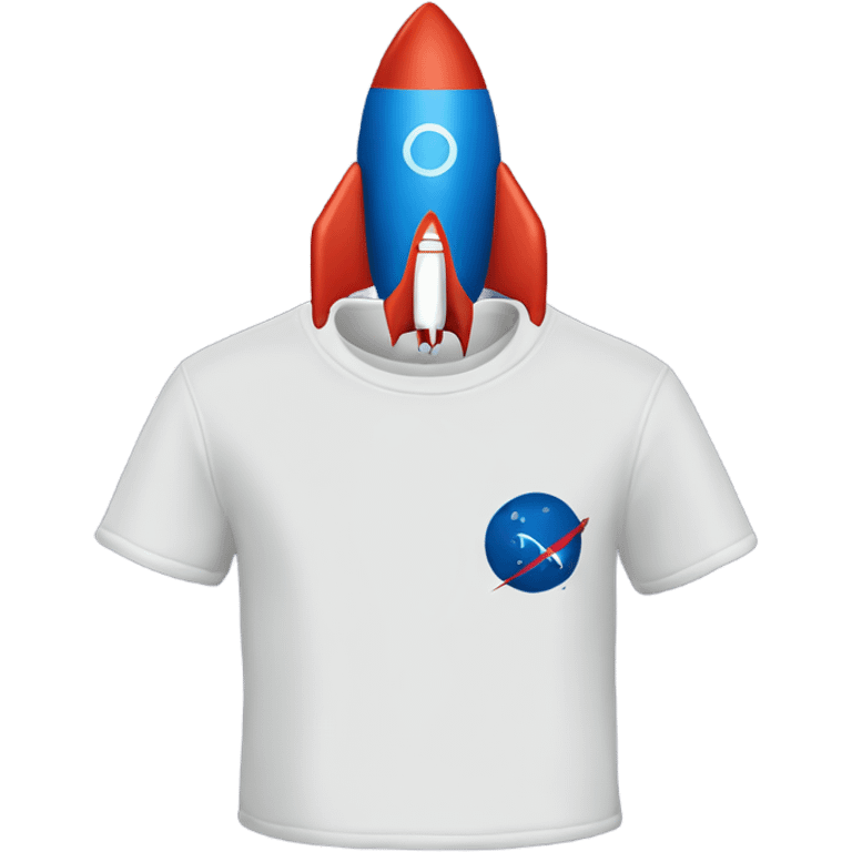 T shirt with rocket emoji