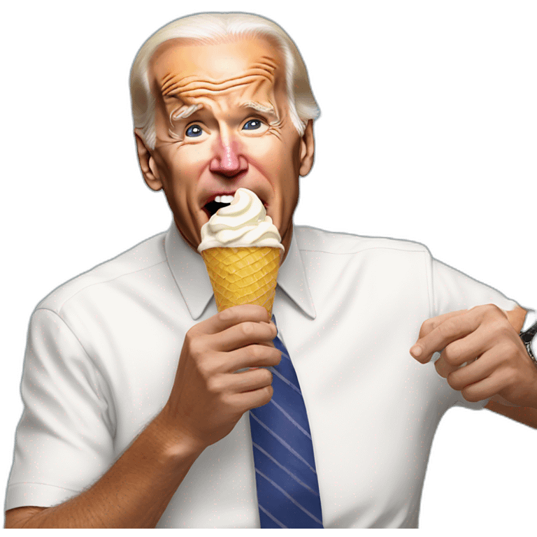 Joe Biden licking Icecream emoji