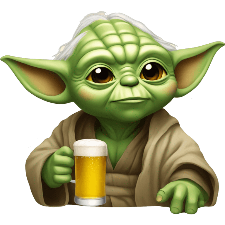 Yoda tomando cerveza  emoji