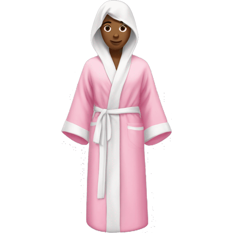 Pink and white robe emoji