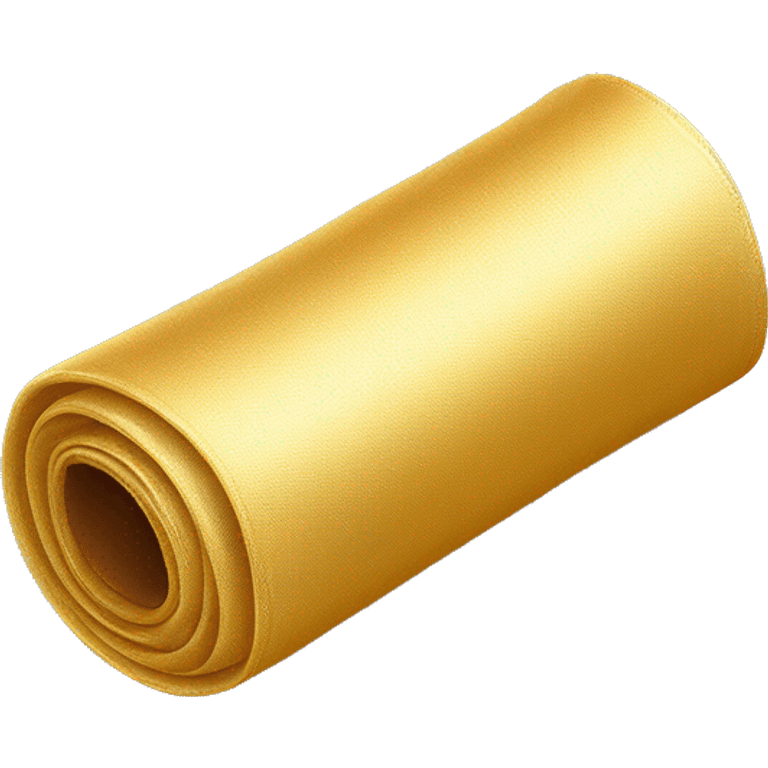 SHINY GOLDEN ROLL OF FABRIC ON TUBE emoji