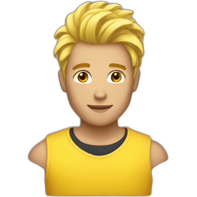 Men hair yellow emoji