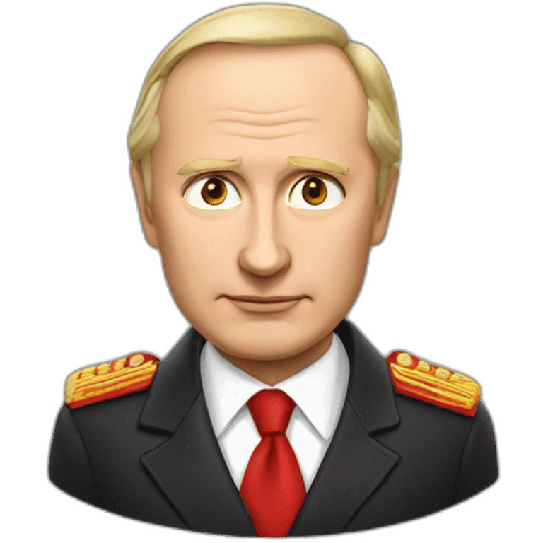 Vladimir Poutine avec des yeux rouges emoji