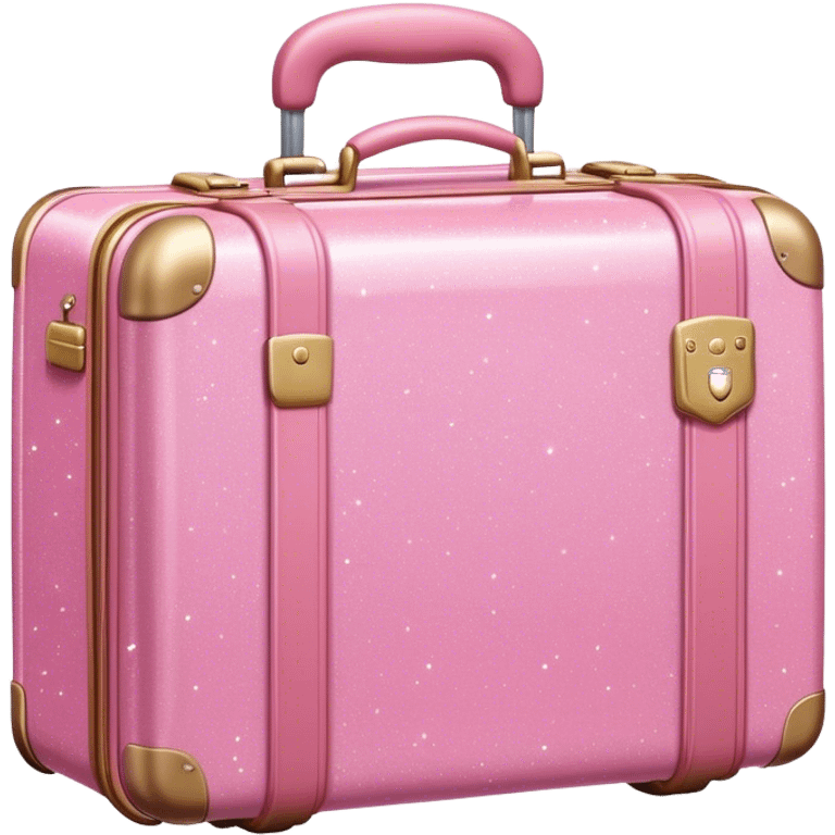 Pink suitcase sparkles  emoji