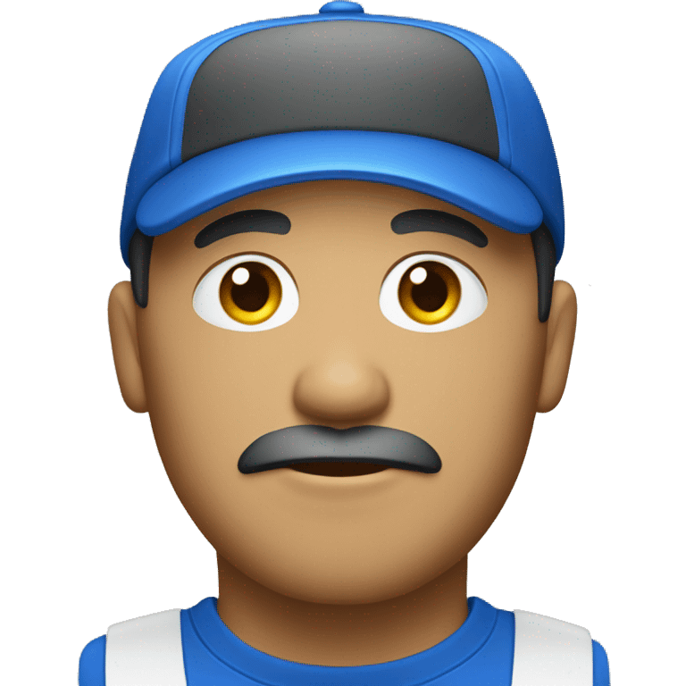 Filipino man head with a blue hat and goatee emoji