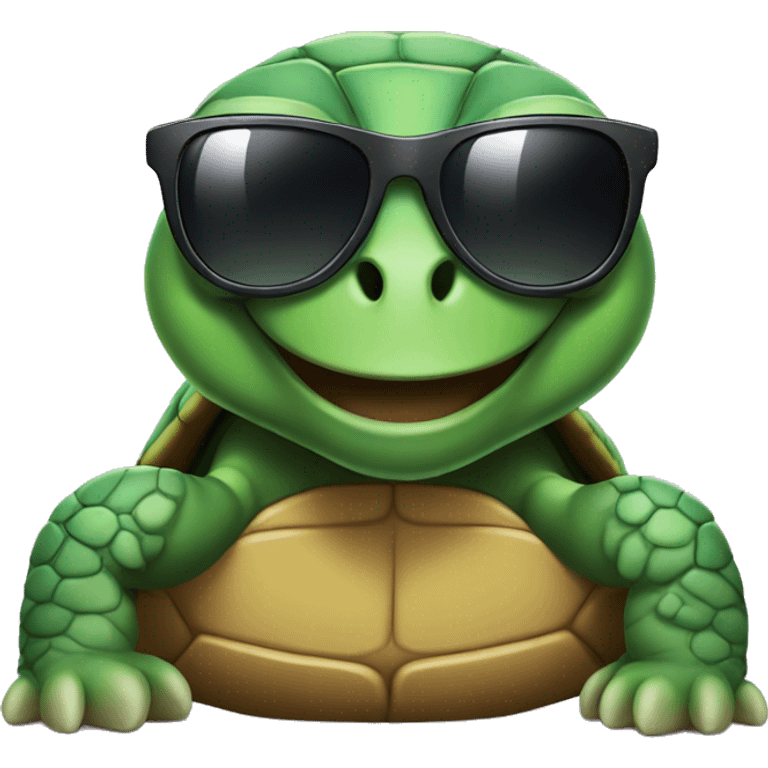 turtle wearing sunglasses emoji