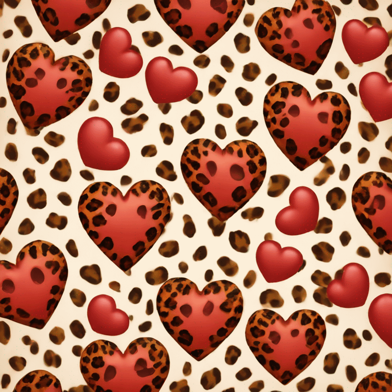 Red heart with leopard print  emoji