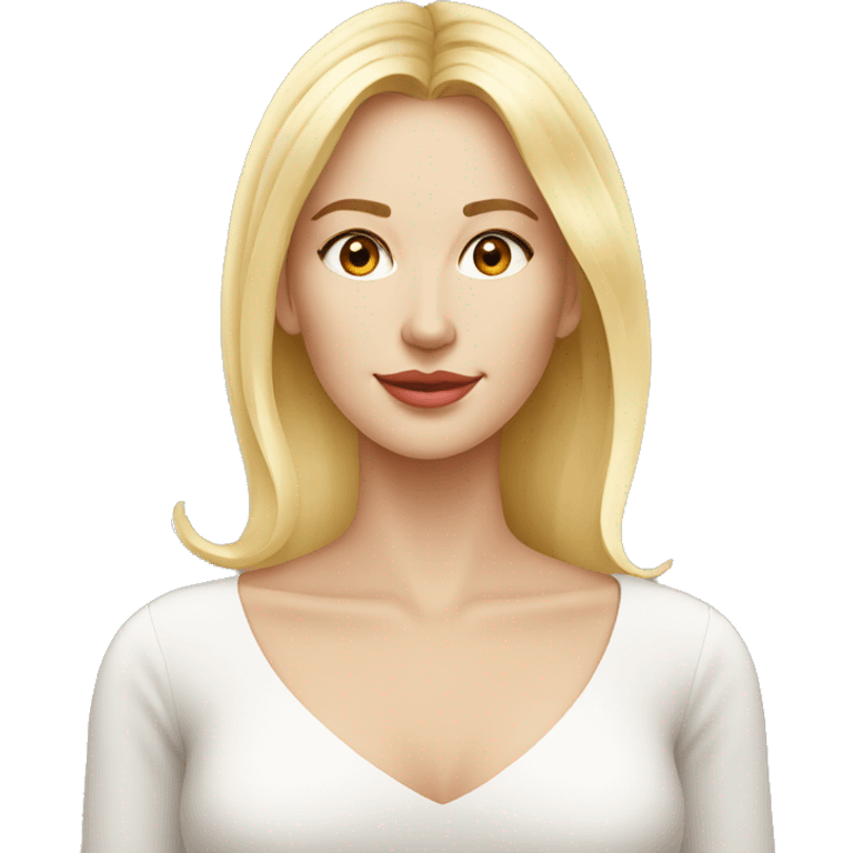 Woman European type blonde elegant emoji