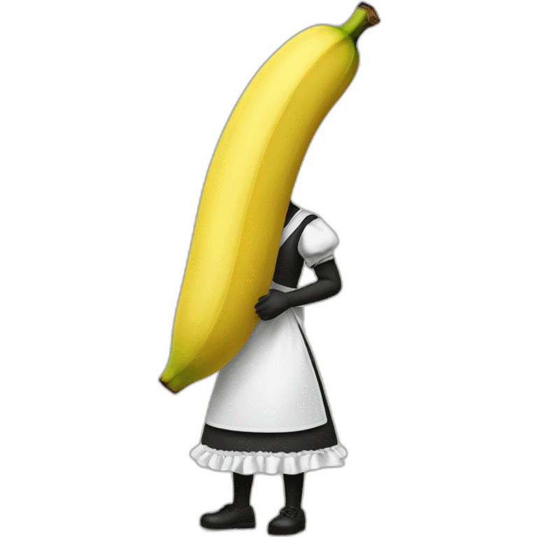 A Big banana in a maid emoji