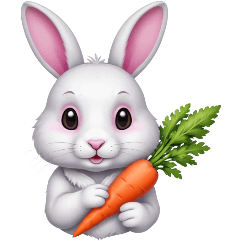 Rabbit holding a carrot emoji