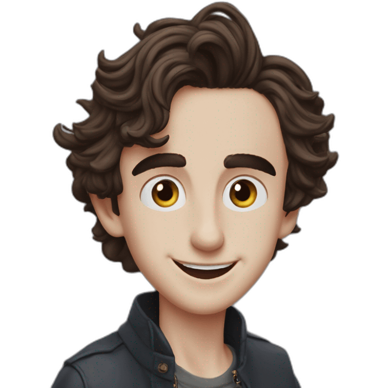 timothé chalamet souriant  emoji