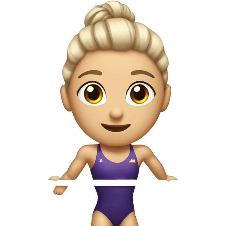 Gymnast on uneven bars emoji