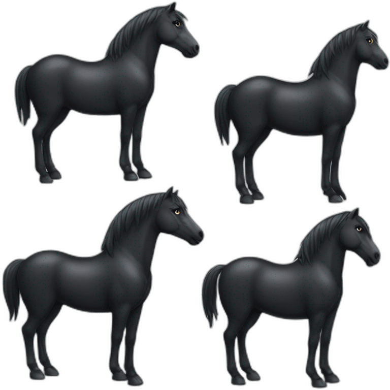 schwarzes Pferd emoji