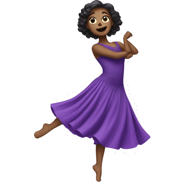 Purple dress dancer  emoji