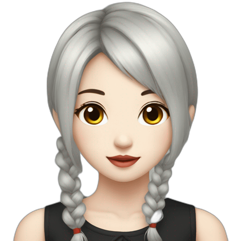 Chinese beautiful girl wear black stocking emoji