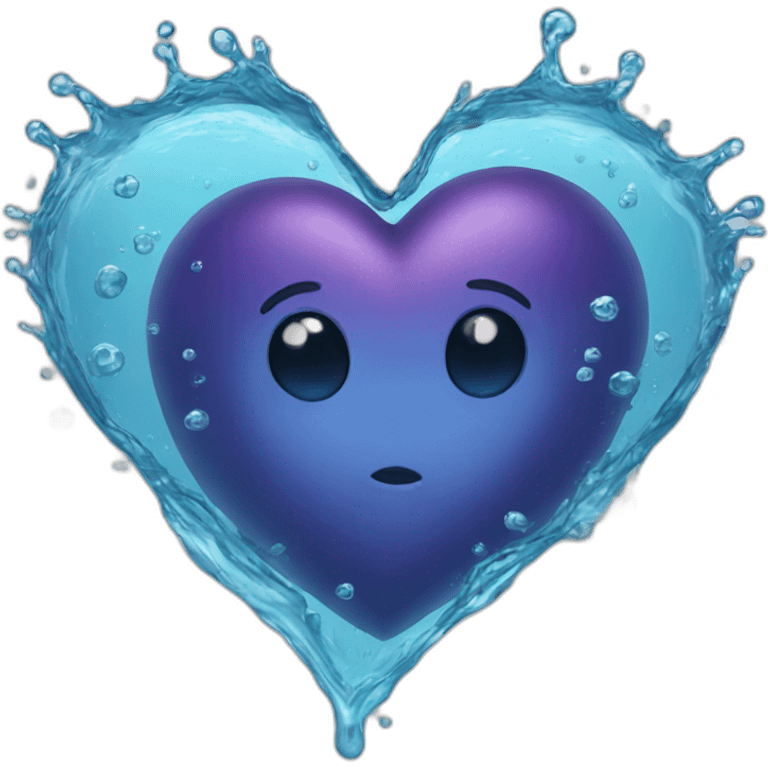 water heart emoji