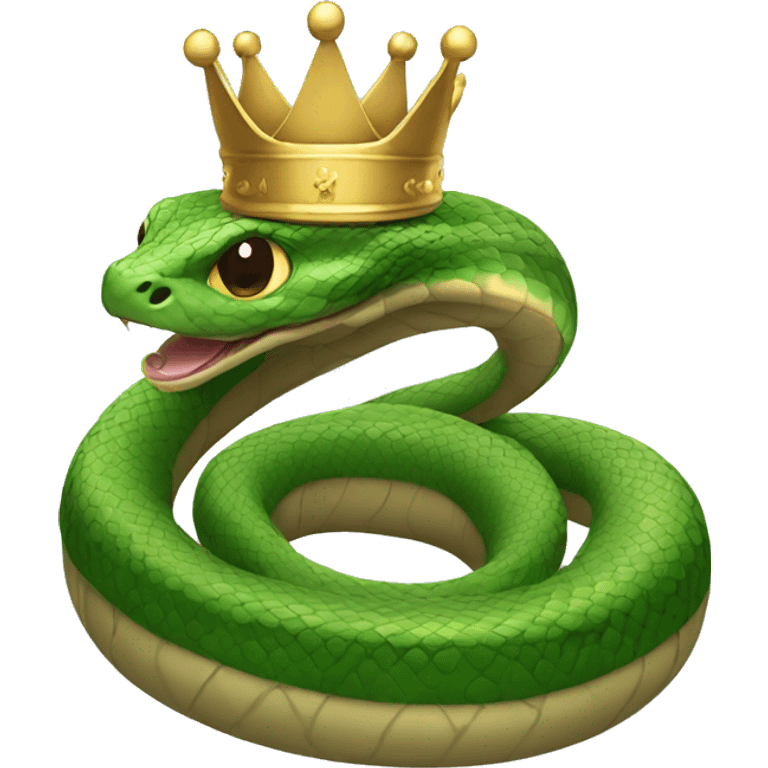 Snake with a gold crown  emoji