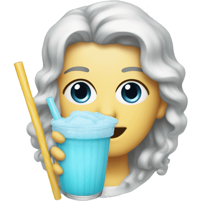 pastel blue slushie emoji