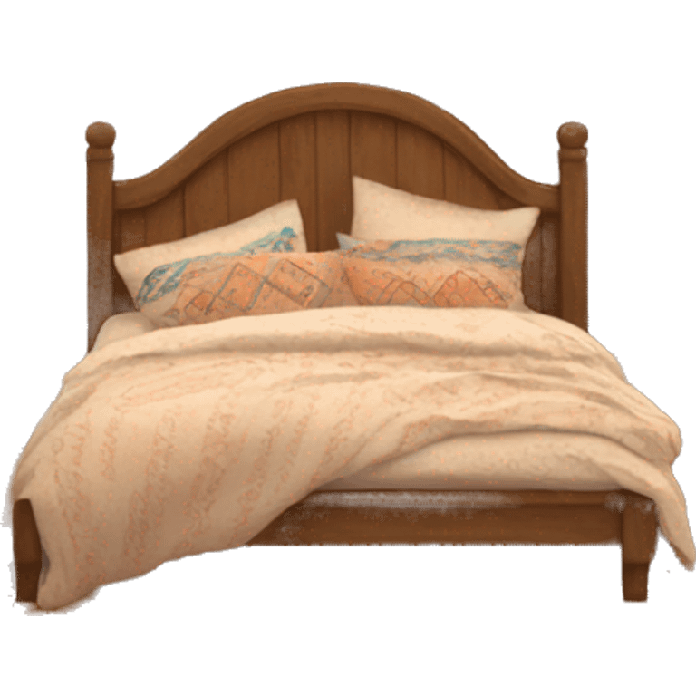 Cozy boho bed  emoji