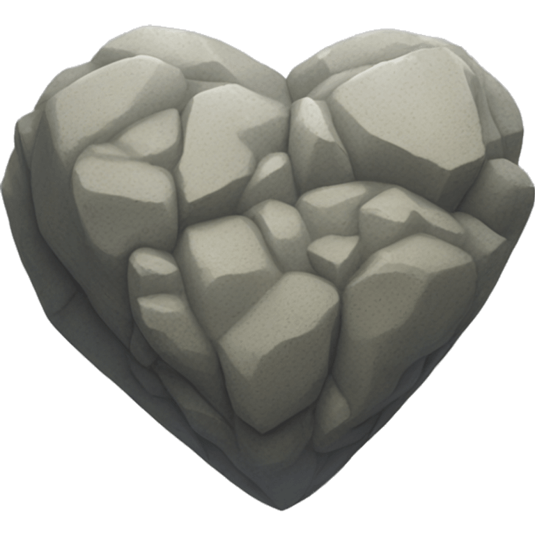 Piedra corazón piedra emoji