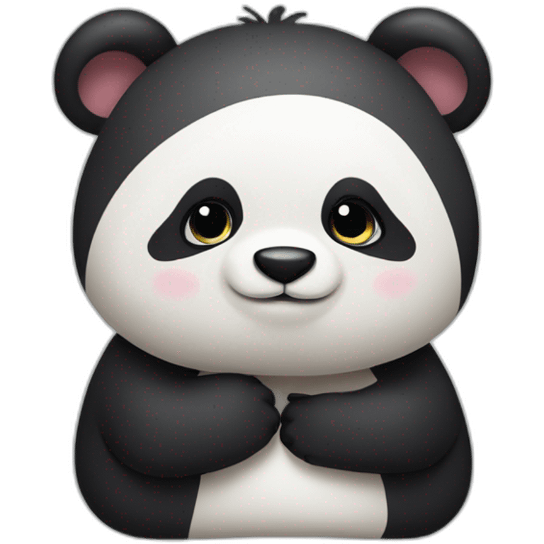 panda qui se font un calin emoji