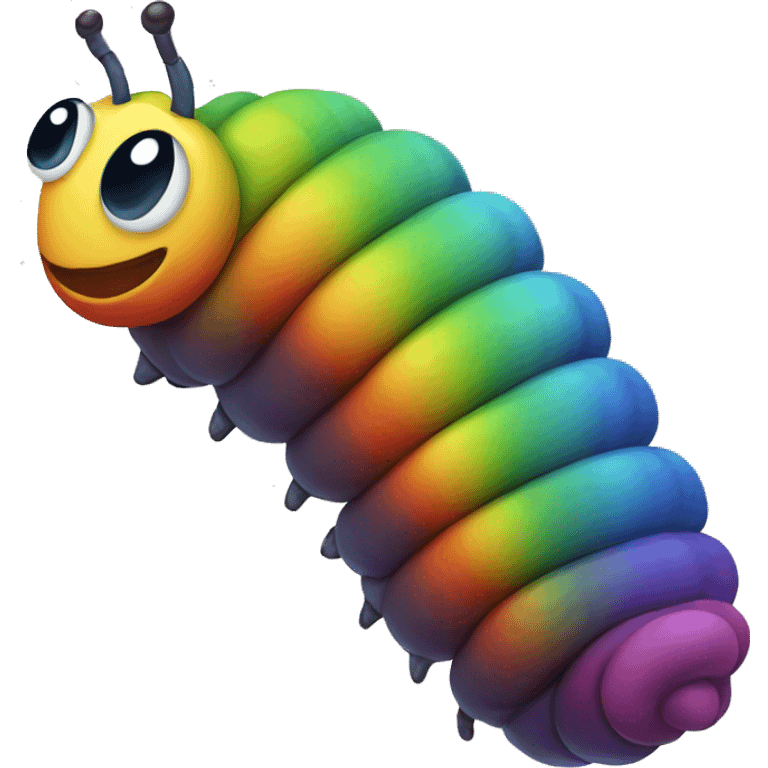 Rainbow caterpillar  emoji