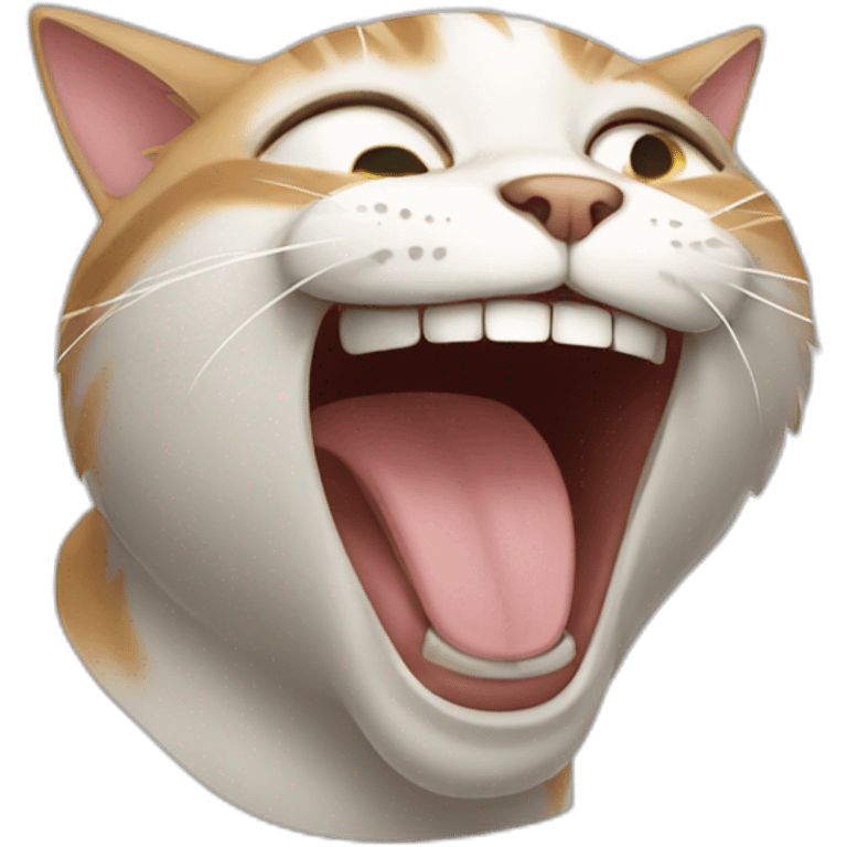 Cat laughing  emoji