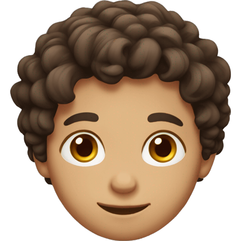 Portuguese boy with fluffy brown hair as a groom emoji