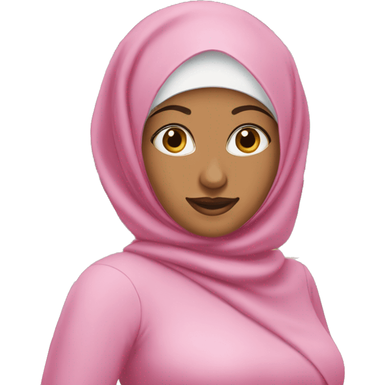 Woman in pink hijab on a cruise ship emoji