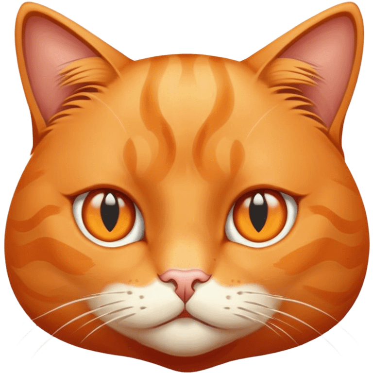 Orange cat with right eye emoji