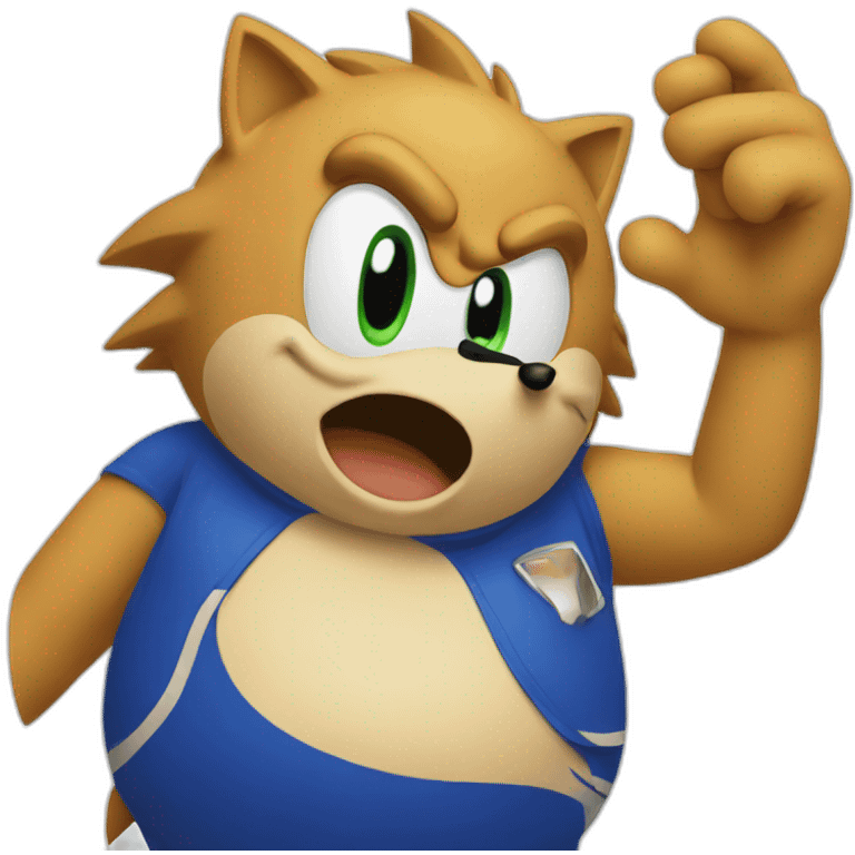 Fat retarded sonic emoji