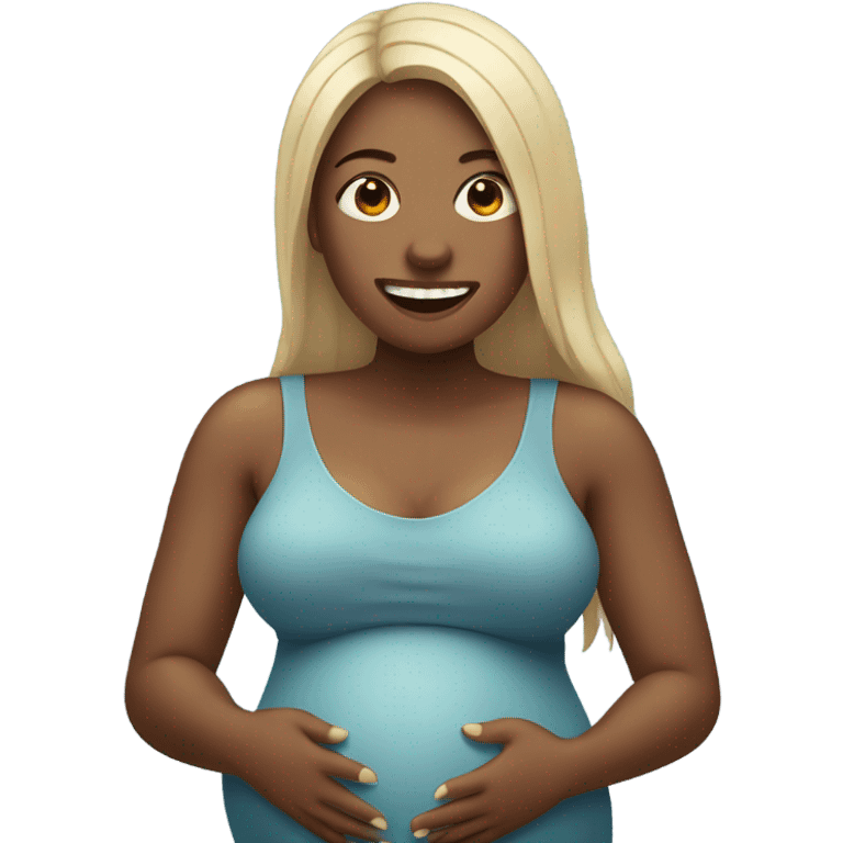 Pregnant woman with shark teeth emoji