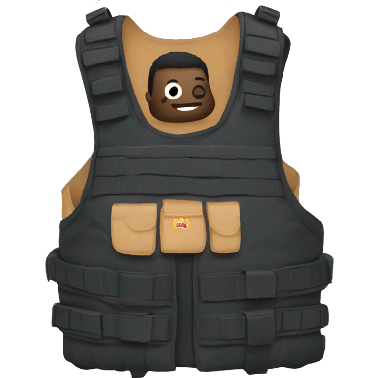 black bulletproof vest donda emoji