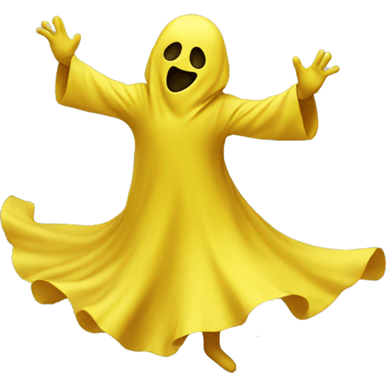 yellow nice ghost dancing emoji