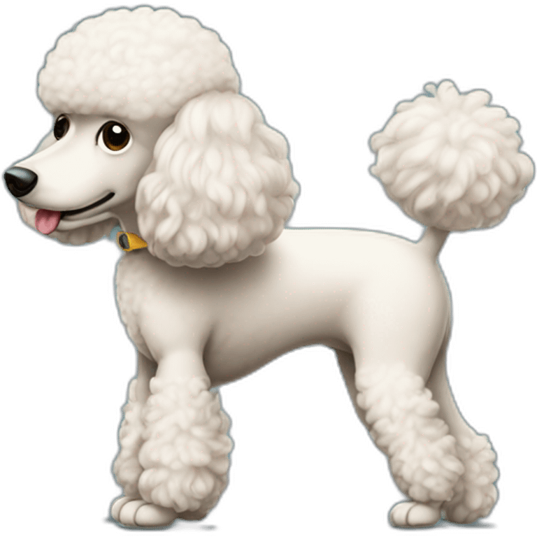 poodle peeing emoji