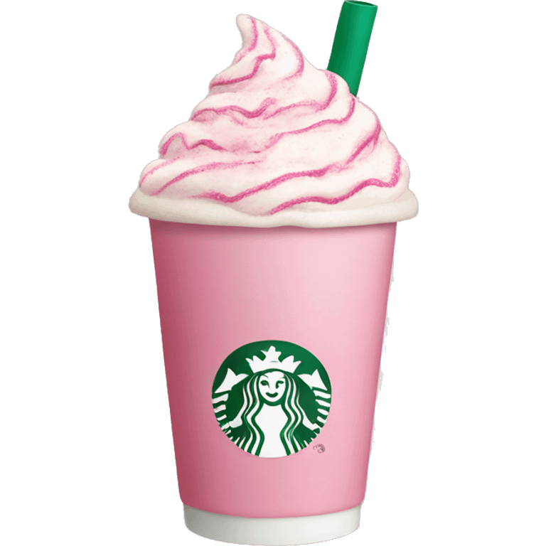 Pink Christmas Starbucks latte  emoji