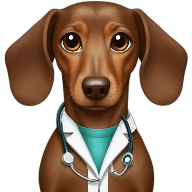 doctor Dachshund brown emoji