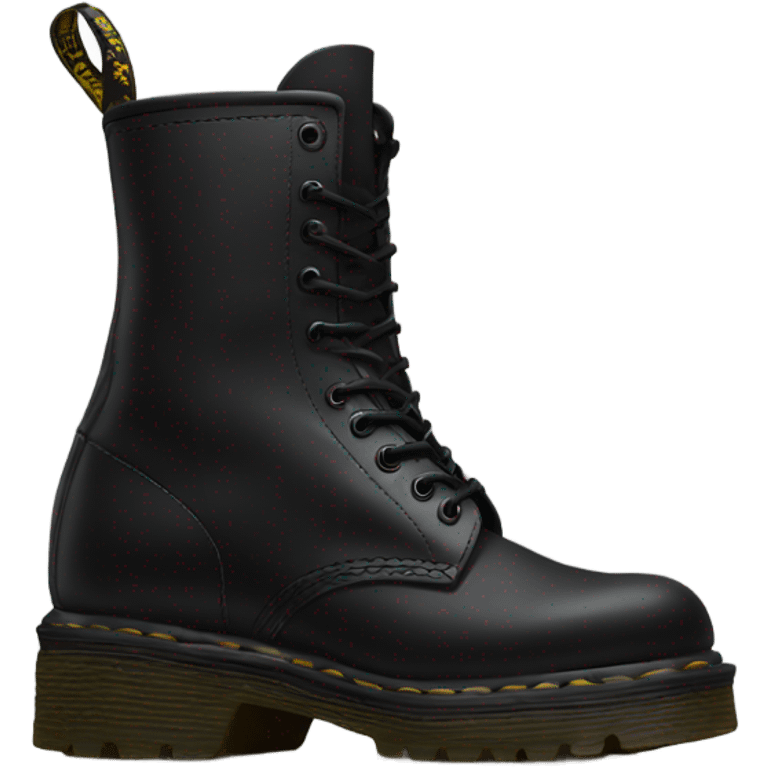 Black doc martens with big platform  emoji