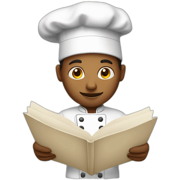 chef reading recipe emoji