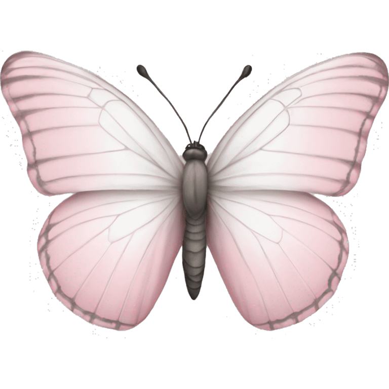 White butterfly light pink emoji