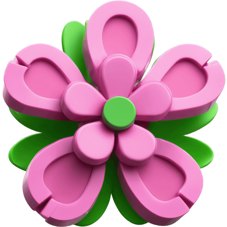 Pink Lego flower emoji