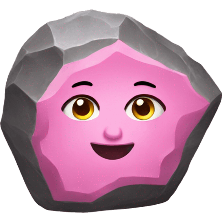 Pink rock emoji