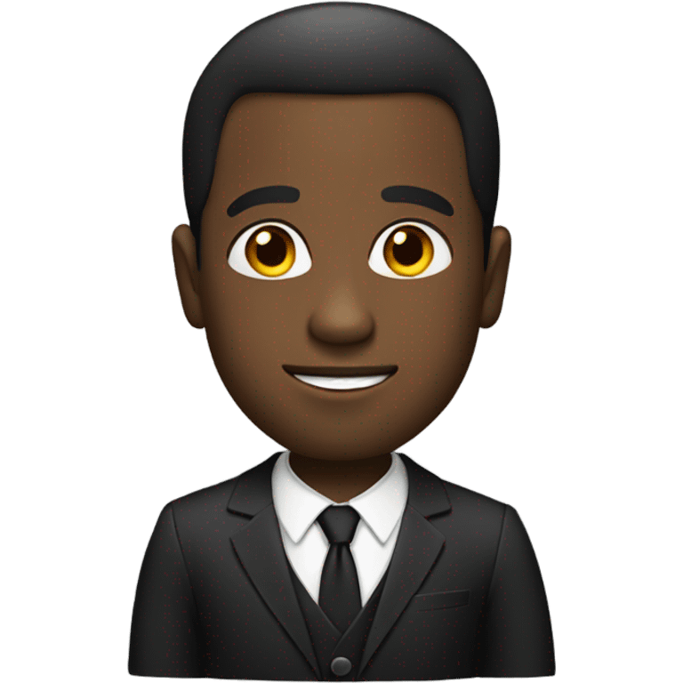 black man in suit  emoji