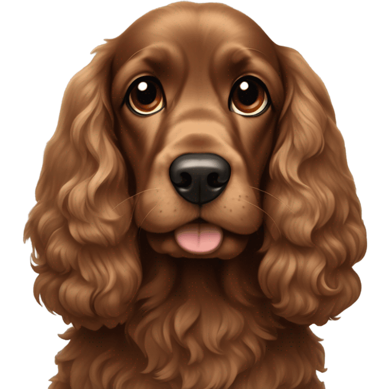 Brown cocker spaniel  emoji