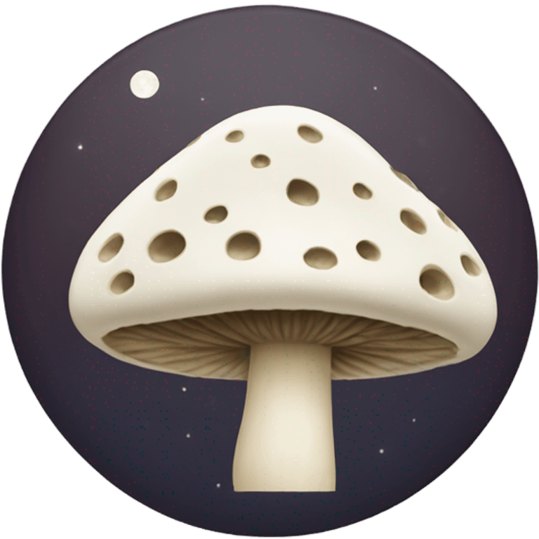 Mushroom on the moon emoji