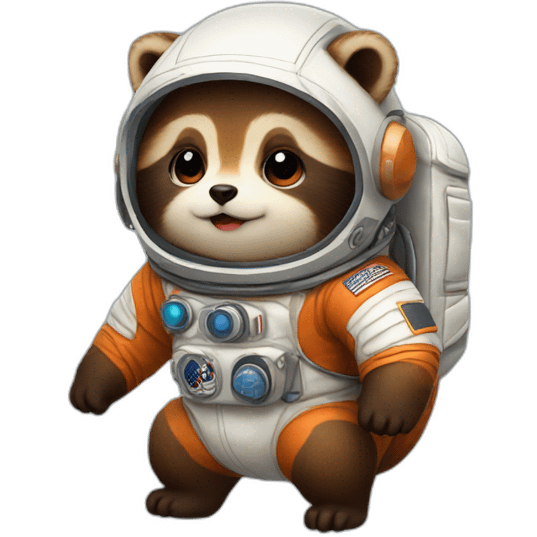 tanuki astronaut cute emoji